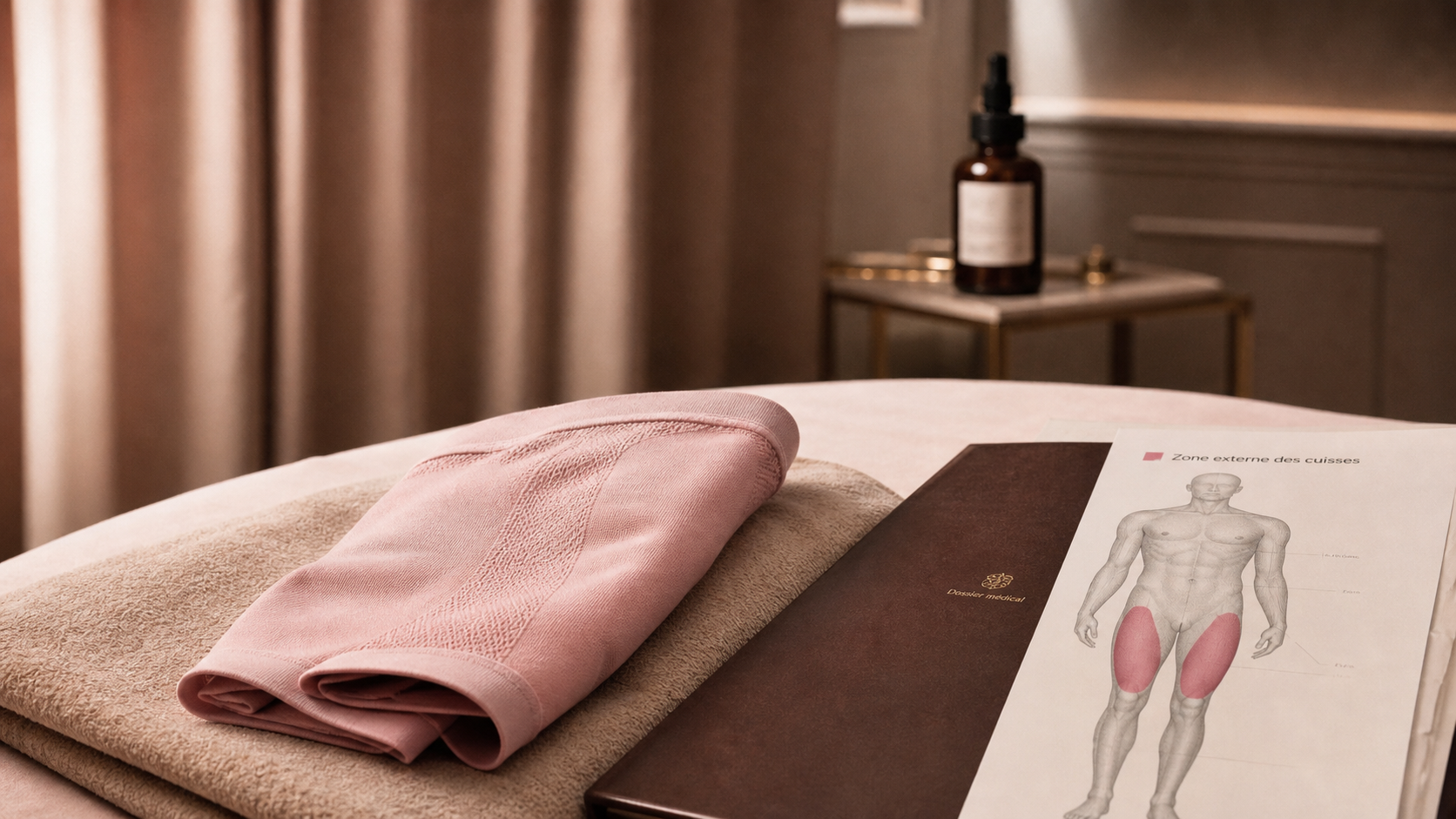 Liposuccion culotte de cheval : panty de contention en consultation