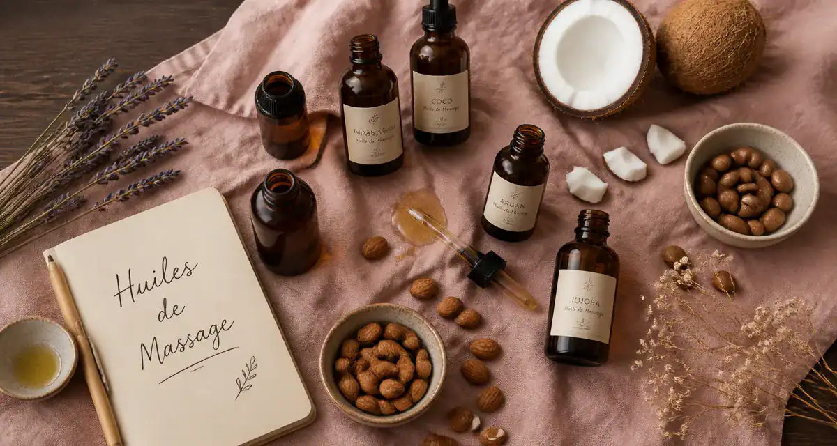 meilleure huile de massage flacons verre ambré