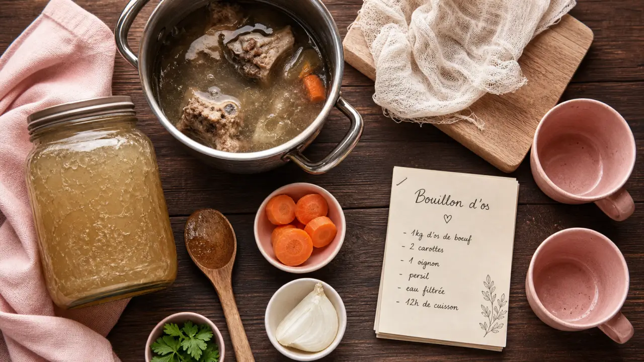 Comment fabriquer du collagène maison : bouillon d’os en gelée translucide