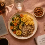 Maigrir du ventre alimentation : dîner léger fibres, quinoa et légumes