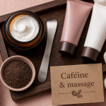 Meilleure crème raffermissante corps caféine karité Q10, routine massage