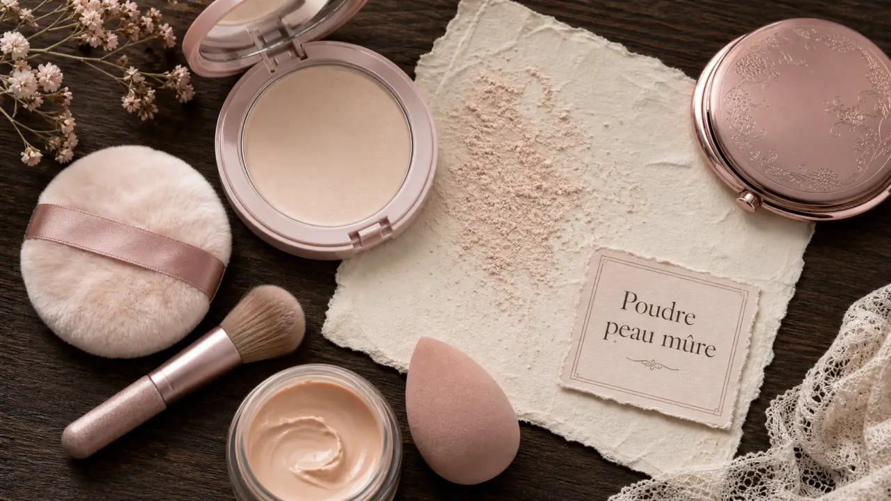 Meilleure poudre libre peau mature : voile fixant, effet floutant, confortable