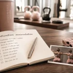 motivation musculation avec 2 séances réalistes, carnet checklist