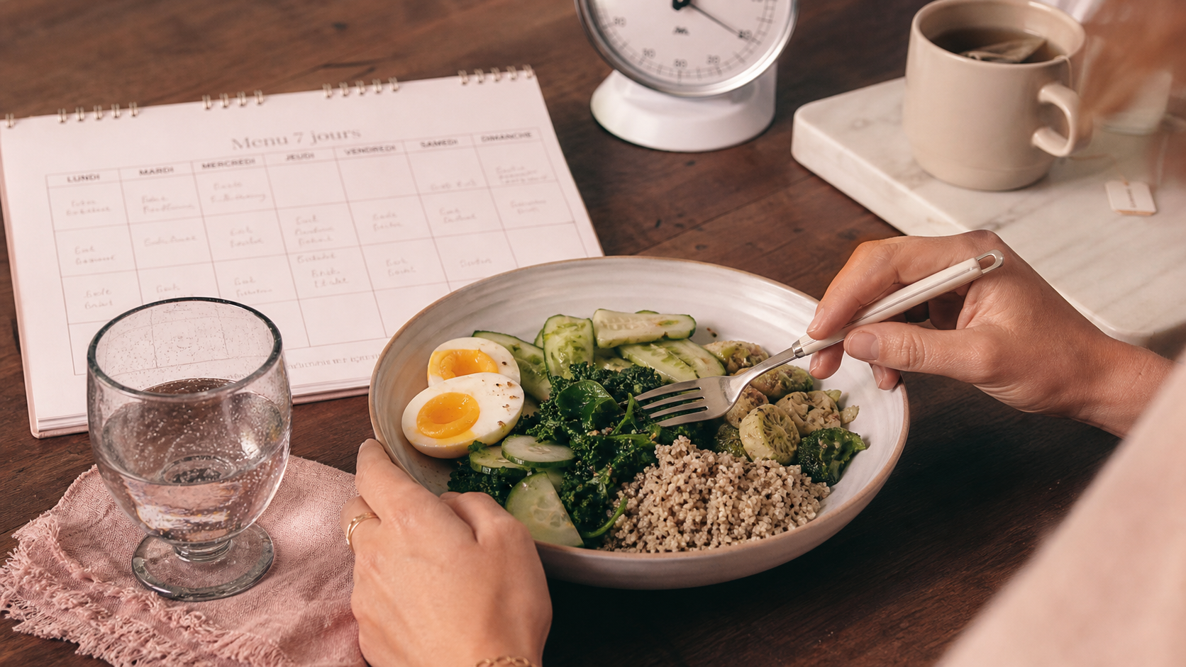 Perdre poids 1 semaine : menu simple et assiette équilibrée