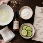Remede de grand-mere pour raffermir la peau : blanc d’œuf, huile de rose musquée et yaourt