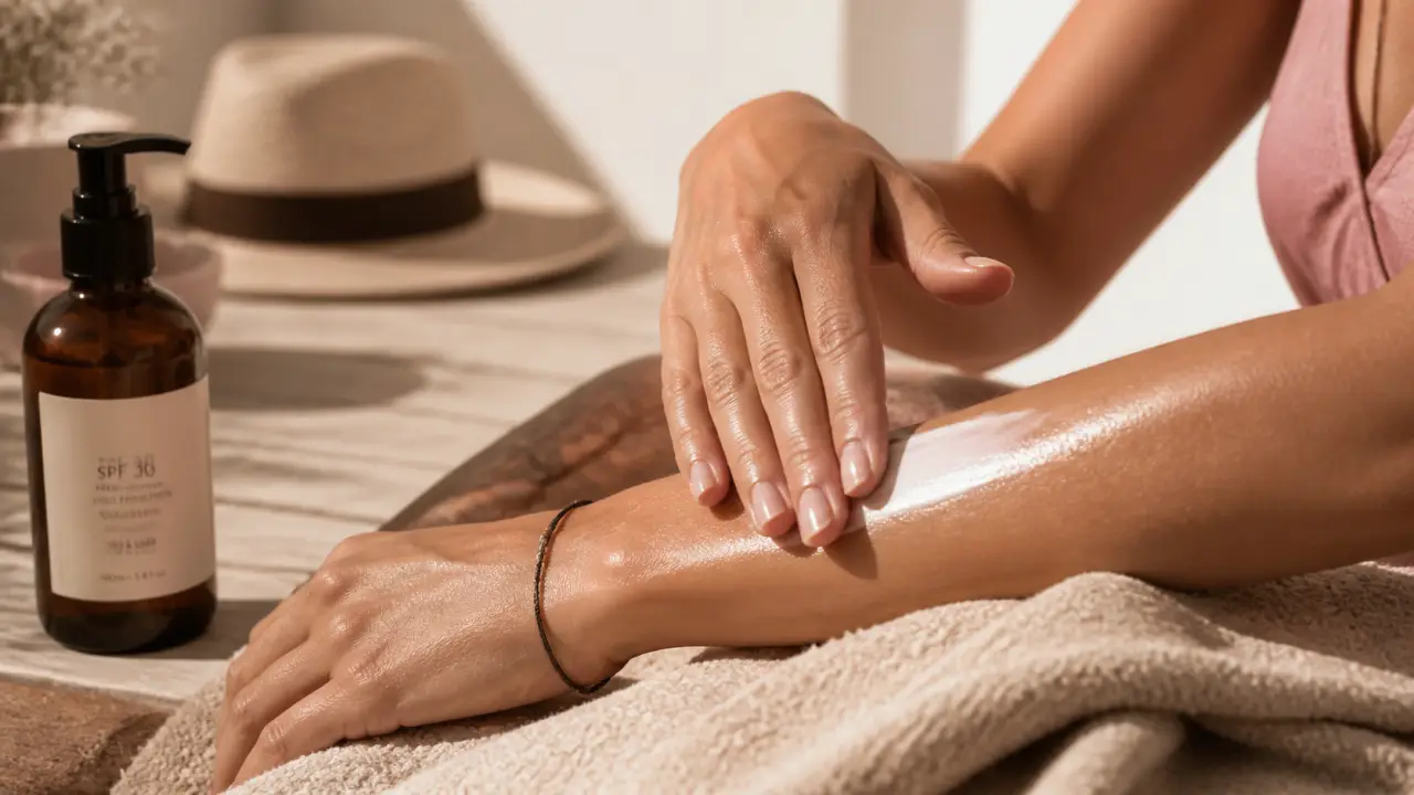Comment bronzer naturellement : crème SPF30 à SPF50+ sur peau hâlée sans brûler