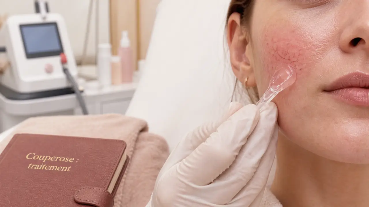 Couperose disparue : application laser sur rougeurs et couperose
