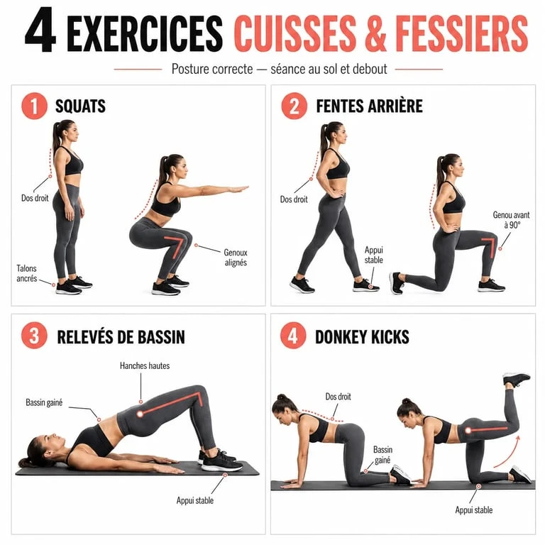 Perdre cellulite des cuisses : séquence d’exercices pour raffermir les cuisses
