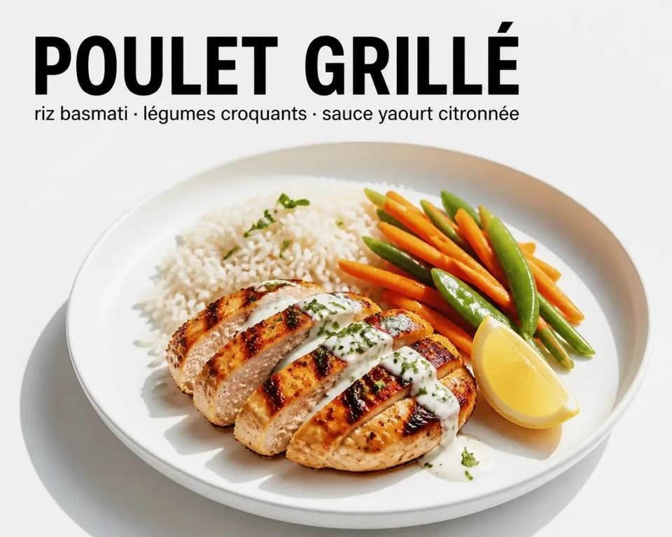 Recette riche en proteine musculation : poulet, riz basmati et légumes
