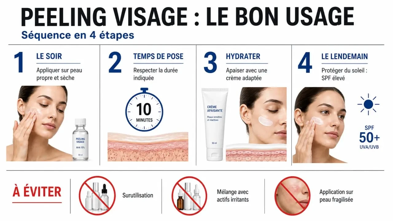 Meilleur peeling visage pharmacie : étapes d’utilisation et erreurs à éviter pour protéger la peau
