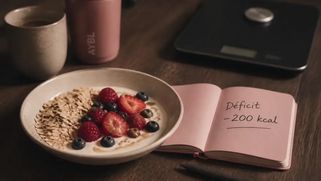Etre en deficit calorique : calcul -200 kcal sans fatigue