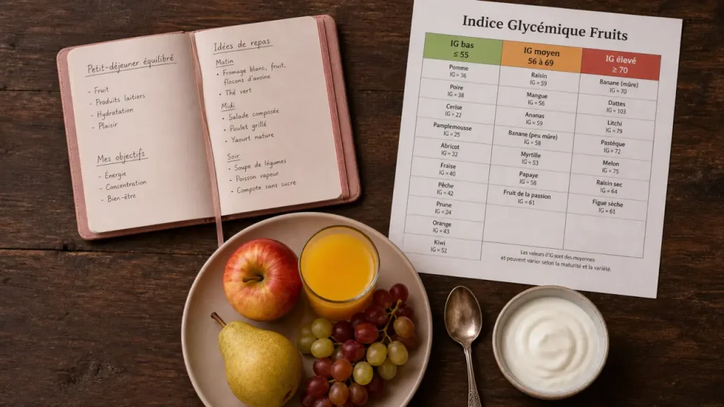 Fruits à IG bas, moyen ou élevé : le tableau pour choisir sans se tromper