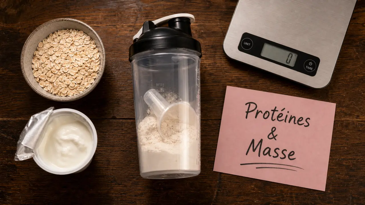 Meilleur proteine prise de masse : whey isolate ou gainer, shaker et poudre