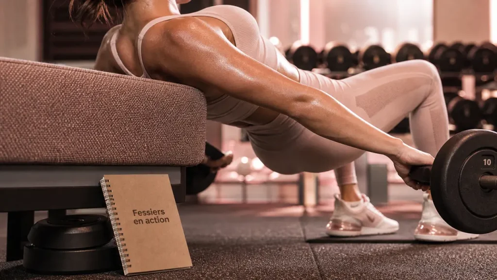 Muscle des fessiers femme en hip thrust