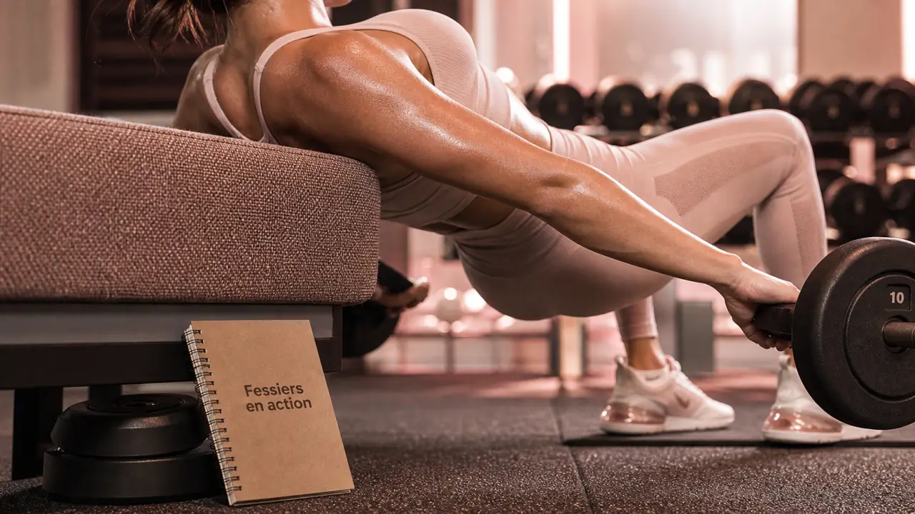 Muscle des fessiers femme en hip thrust