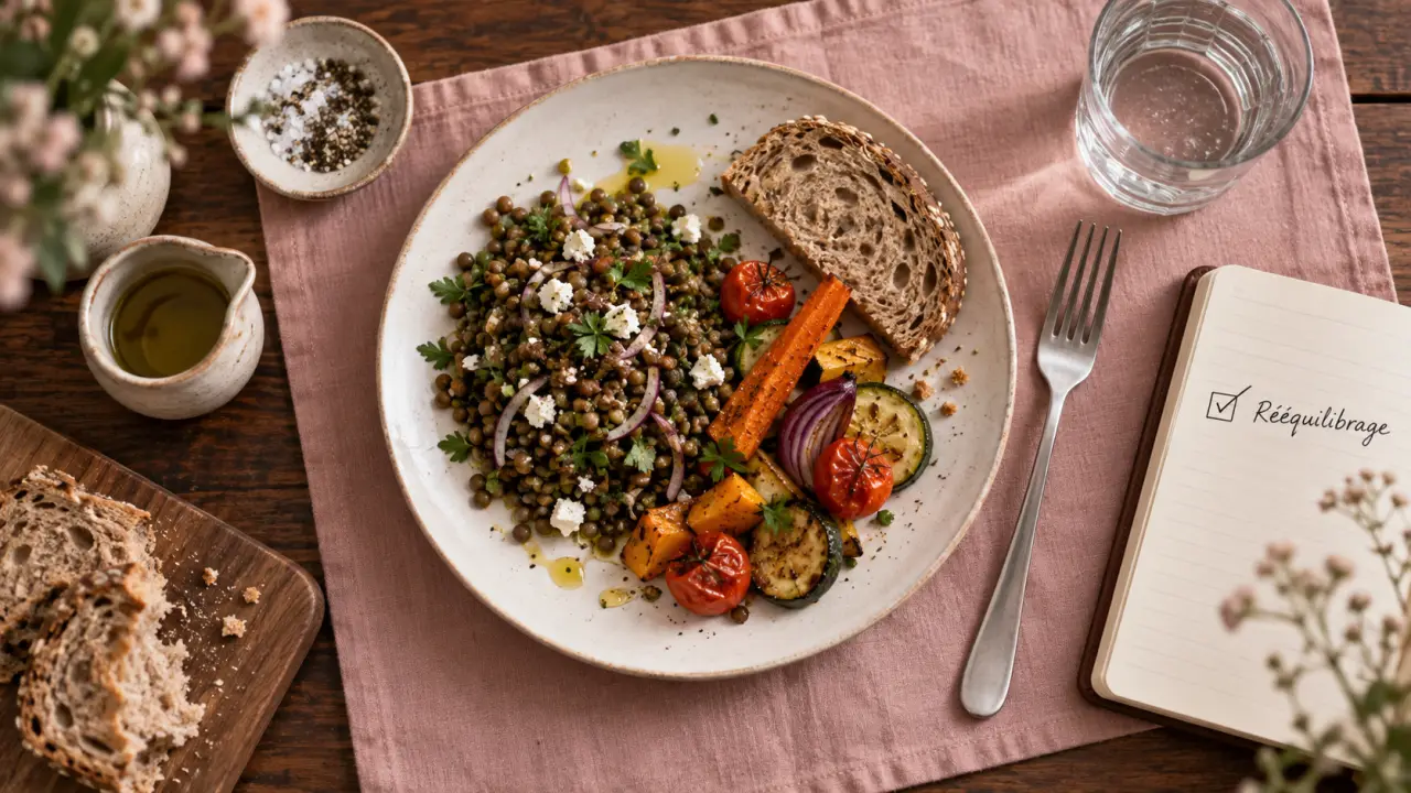 Comment faire un reequilibrage alimentaire : assiette équilibrée