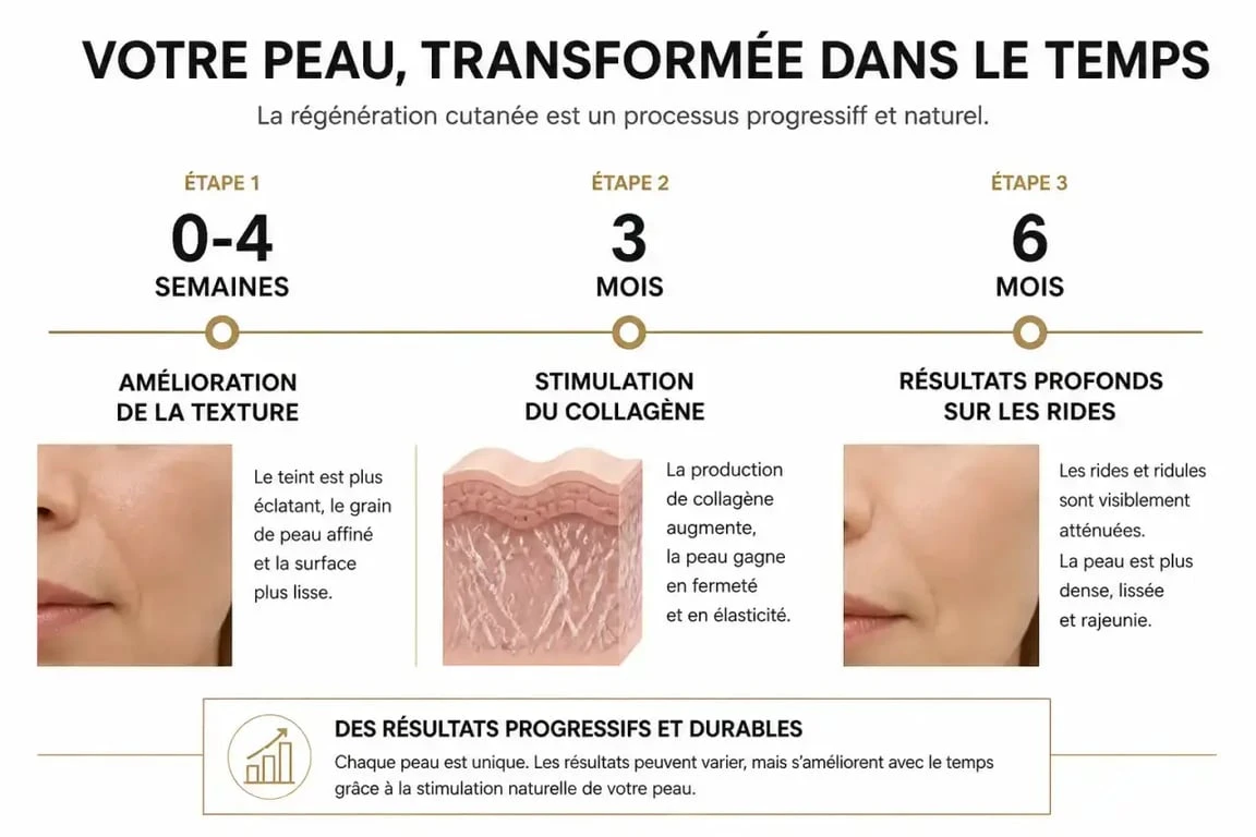 Timeline des effets du rétinol sur la peau : rétinol effet en combien de temps