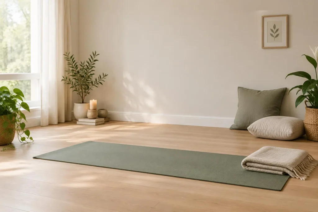 Coin yoga chez soi : emplacement, ambiance et rituel