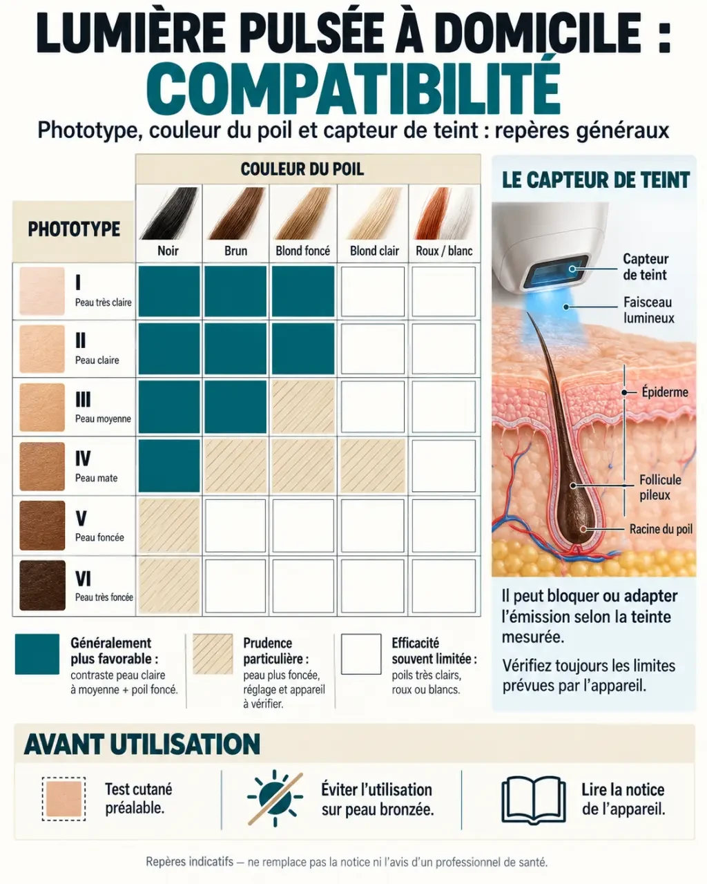 Compatibilité peau et couleur du poil pour choisir le meilleur épilateur laser