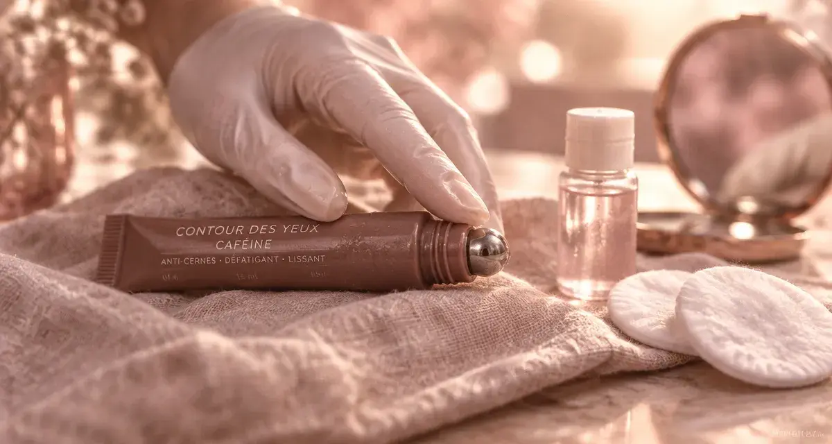 Meilleur contour des yeux caféine, roll-on froid sur peau