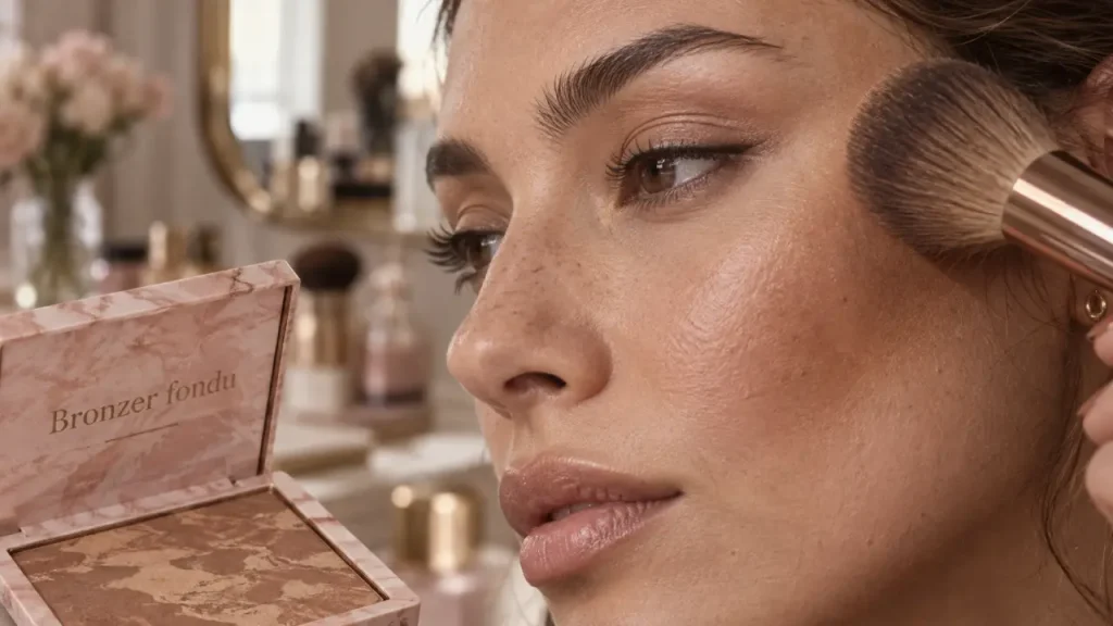 Où mettre le bronzer : application pommettes, tempes et front