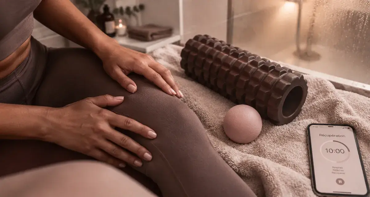 Soulager des courbatures aux cuisses : massage mousse et récupération 48 h